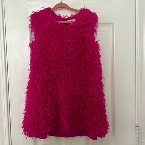 Girls fuchsia party dress perfect condition size 5